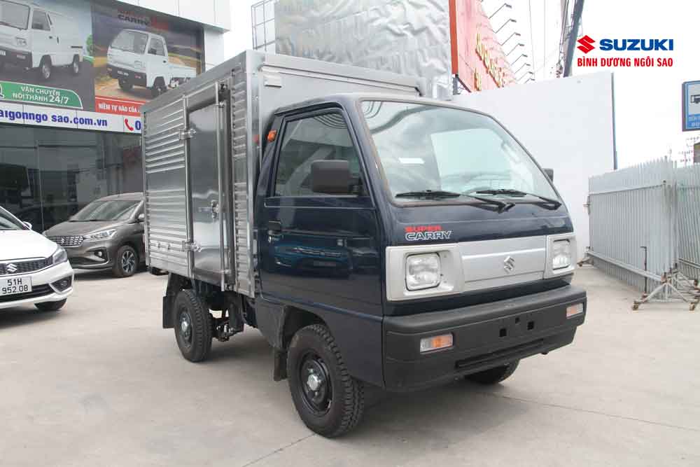 Xe tải ben Suzuki 500kg 2023 Ben cơ thủy lực nâng đến 2 tấn