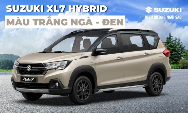 Suzuki XL7 Hybrid màu trắng ngà - đen: Sự kết hợp hoàn hảo