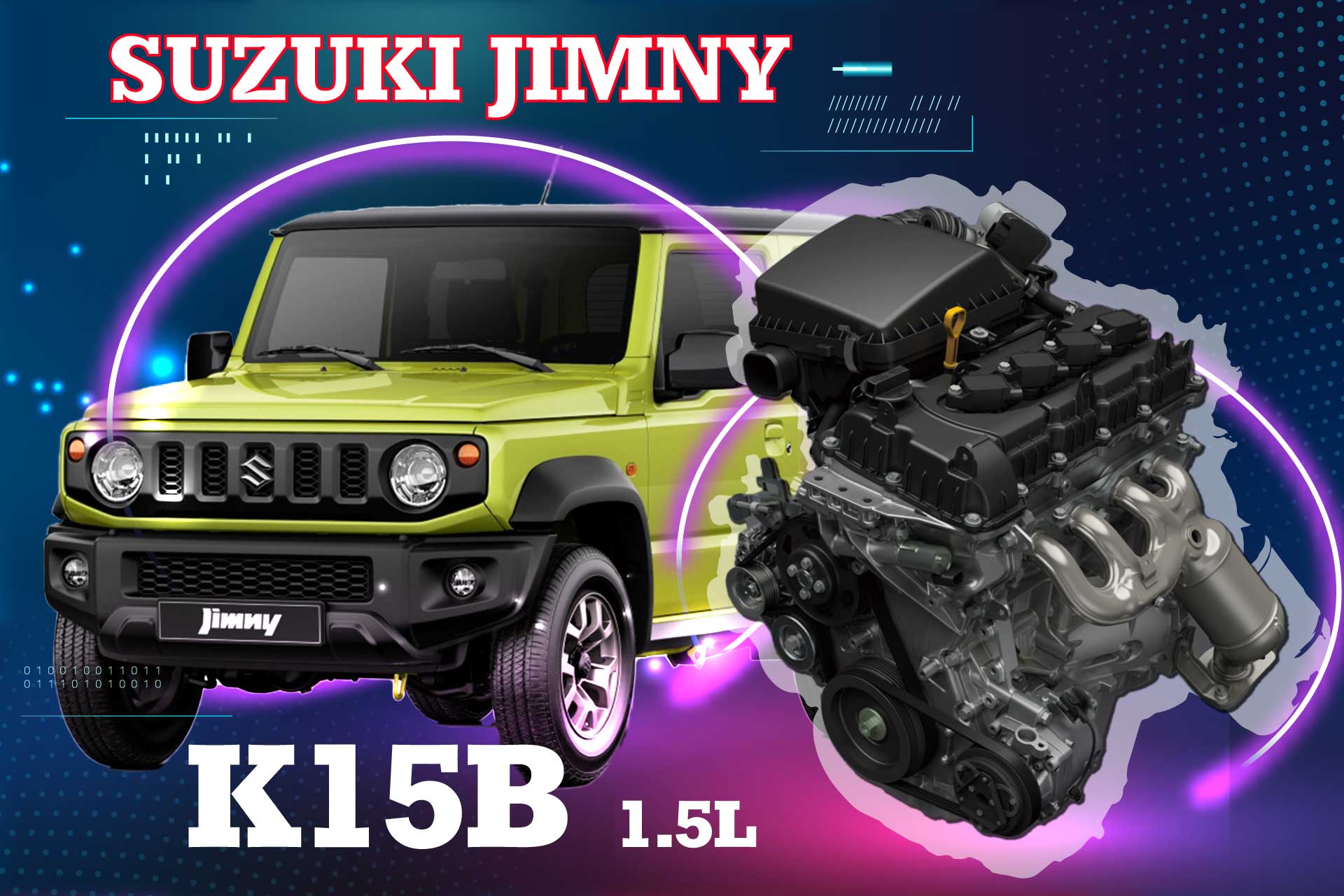 Suzuki Jimny 2025 31 Động cơ K15B 1.5L + hệ dẫn động 4x4 AllGrip Pro