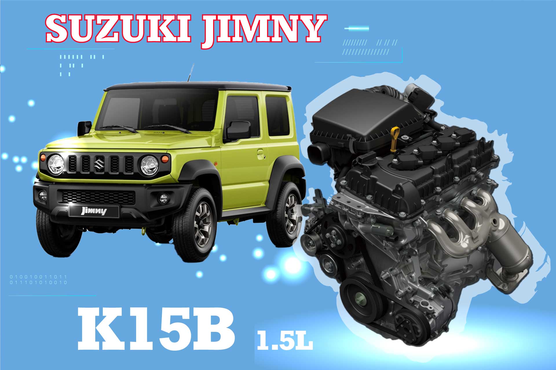 Động cơ Suzuki Jimny mạnh mẽ trong thân hình nhỏ gọn 1 Động cơ Jimny 1.5L K15B mạnh mẽ trong thân hình nhỏ gọn