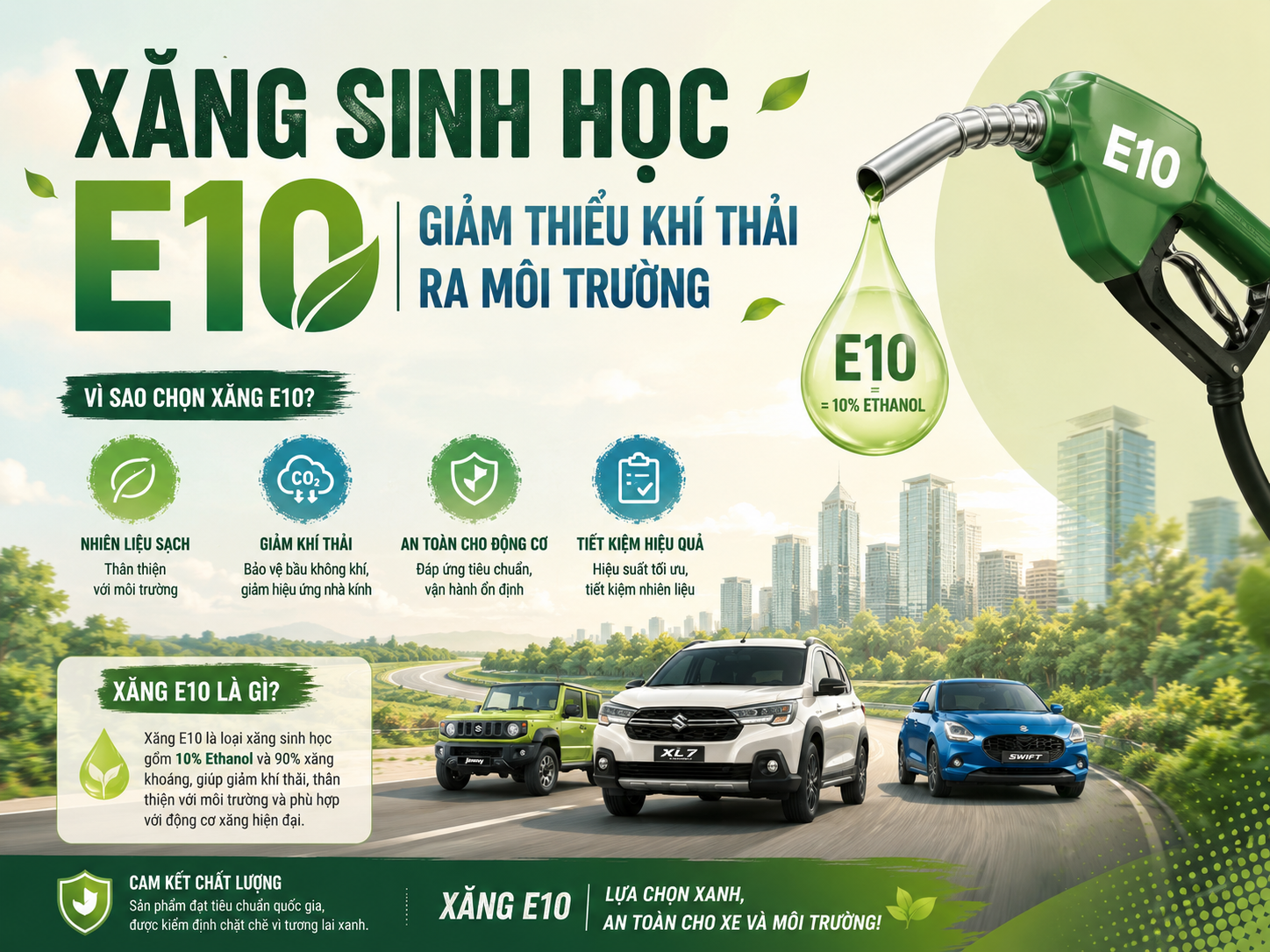 Ưu điểm của xăng E10