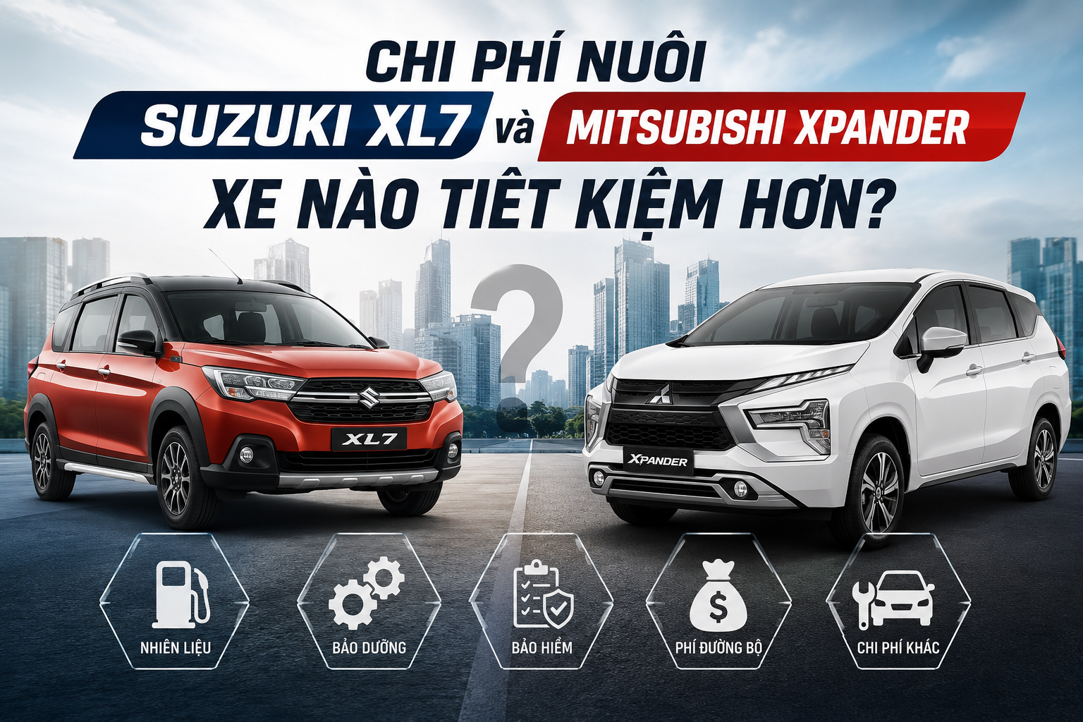 Chi phí nuôi Suzuki XL7 và Mitsubishi Xpander, xe nào tiết kiệm hơn?